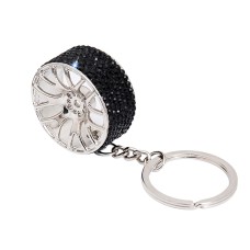 Portable Car Diamond Key Chain Key Rings(Black)