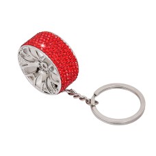 Портативные автомобильные кольца ключей ключа с бриллиантами (красный)