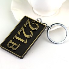 Detective Sherlock 221B Key Chain Car Key Ring Multi-functional Tool Key Holder Key Chains Rings Holder Pendant  Auto Parts(Gold)