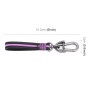 Leather Strap + Metal Buckle Keychain Simple Style Key Ring (Purple)