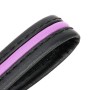 Кожаный ремешок + металлическая пряжка для клавишного кольца простого стиля (фиолетовый)