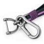 Leather Strap + Metal Buckle Keychain Simple Style Key Ring (Purple)