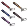 Leather Strap + Metal Buckle Keychain Simple Style Key Ring (Purple)