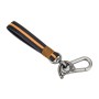 Leather Strap + Metal Buckle Keychain Simple Style Key Ring (Yellow)