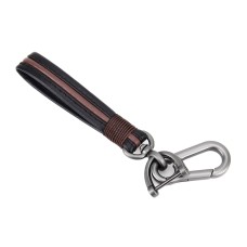 Кожаный ремешок + металлическая пряжка для ключи простым стилем кольцо с ключом (коричневый)
