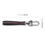 Leather Strap + Metal Buckle Keychain Simple Style Key Ring (Brown)