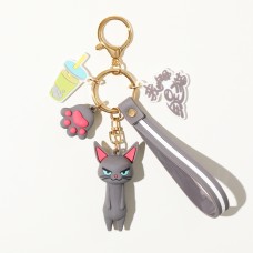 JOYROOM FM-Y01 ADOONGA Cat Style Keychain Decoration (Grey)