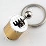 Six-speed Manual Shift Gear Keychain Key Ring Holder(Gold)