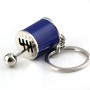 Six-speed Manual Shift Gear Keychain Key Ring Holder(Blue)