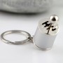 Six-speed Manual Shift Gear Keychain Key Ring Holder(Silver)