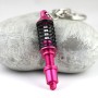 Shock Absorber Keychain Key Ring Holder(Magenta)