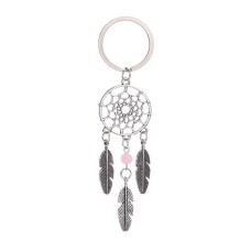 2 ПК моды Simple Dream Catcher Series Beads Caychain (Pink)