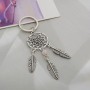 2 PCS Fashion Simple Dream Catcher Series Beads Keychain(Pink)