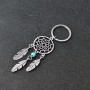 2 PCS Fashion Simple Dream Catcher Series Beads Keychain(Pink)