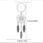 2 PCS Fashion Simple Dream Catcher Series Beads Keychain(Pink)