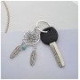 2 PCS Fashion Simple Dream Catcher Series Beads Keychain(Pink)