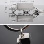 2 PCS Creative Keychain Metal Solid Van Gift Pendant