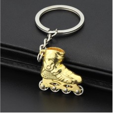 Creative Simulation Skates Keychain Personalized Pendant Gift(Gold)