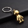 2 PCS Creative Metal Space Robot Keychain Personality Simulation Astronaut Keychain(Nickel)