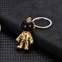 2 PCS Creative Metal Space Robot Keychain Personality Simulation Astronaut Keychain(Gold)