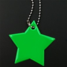 2 шт. Маленькая звезда мягкий ПВХ отражающий отражающий клюловой пакет подвесные аксессуары Высокая видимость (зеленый)