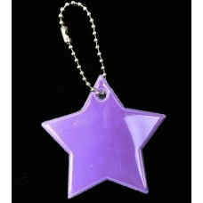 2 шт. Маленькая звезда мягкий ПВХ отражающий отражающий клавишные подвесные аксессуары с высокой видимостью (фиолетовый)