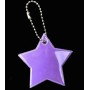 2 PCS Little Star Soft PVC Reflector Reflective Keychain Bag Pendant Accessories High Visibility Keyrings(purple)