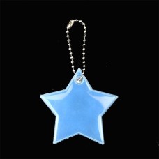 2 шт. Маленькая звезда мягкий ПВХ отражающий отражающий клавишные подвесные аксессуары с высокой видимостью (светло -голубой)