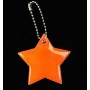 2 PCS Little Star Soft PVC Reflector Reflective Keychain Bag Pendant Accessories High Visibility Keyrings(orange red)