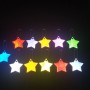 2 PCS Little Star Soft PVC Reflector Reflective Keychain Bag Pendant Accessories High Visibility Keyrings( white)