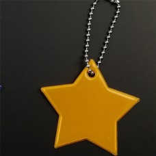 2 шт. Маленькая звезда мягкий ПВХ отражающий отражающий клавишные подвесные аксессуары с высокой видимостью (золото)