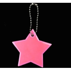 2 шт. Маленькая звезда мягкий ПВХ отражащий отражающий клавишные пакеты подвесной подвесной аксессуары высокая видимость (розовый)