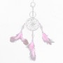 Single Ring Imitation Shell Keychain Dream Catcher Pendant Car Feather Dream Catcher(Pink)