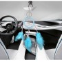 Single Ring Imitation Shell Keychain Dream Catcher Pendant Car Feather Dream Catcher(Lake Blue)