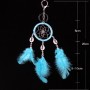 Single Ring Imitation Shell Keychain Dream Catcher Pendant Car Feather Dream Catcher(Lake Blue)