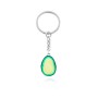 2 PCS Cute Fruit Jewelry Avocado Heart-shaped Handmade Shree-dimensional Soft Ceramic Keychain(C)