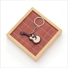 Creative Compact Mini Personalized Musical Instrument Pendant Keychain(Folk Guitar)