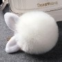 Fur Pom Keychains Fake Rabbit Fur Ball Keychain(green)