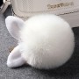 Клавиатура Fur Pom Поддельное кроличное меховое мяч для мяча (кремово-белый)