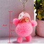 Sleeping Baby Doll Ball Key Chain Car Keyring Holder Bag Pendant Charm Keychain(Purple)