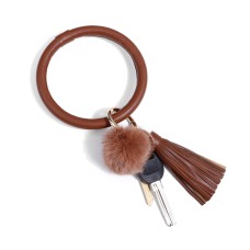 2 ПК с бахромой браслет Кружный Круг Антикарный кожаный кожаный браслет для волос-шарла