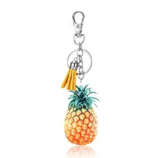 Creative Gift Fruit Charm Series Tassel Keychain Bag Pendant, Style:Pineapple