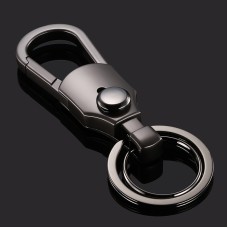 JOBON ZB-098 Car Keychain Men Waist Holding Key Pendant Ring(Black Nickel)