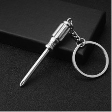 10 PCS Tool Metal Keychain Car Key Ring Pendant, Colour: H-550 Screwdriver