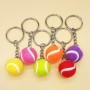 2 PCS Mini Color Tennis Keychain Charm Sports Gift, Specification:2cm Diameter Tennis Ball(Green)