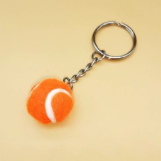 2 PCS Mini Color Tennis Keychain Charm Sports Gift, Specification:2cm Diameter Tennis Ball(Orange)