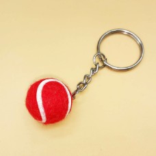 2 PCS Mini Color Tennis Keychain Charm Sports Gift, Specification:2cm Diameter Tennis Ball(Red)