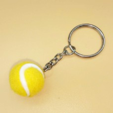 2 PCS Mini Color Tennis Keychain Charm Sports Gift, Specification:2cm Diameter Tennis Ball(Yellow)