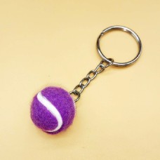 2 PCS Mini Color Tennis Keychain Charm Sports Gift, Specification:2cm Diameter Tennis Ball(Purple)