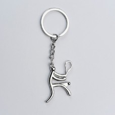 3 PCS Creative Metal Sport Shape Keychain Bag Pendant Small Gift, Style:Tennis(Bright Nickel)